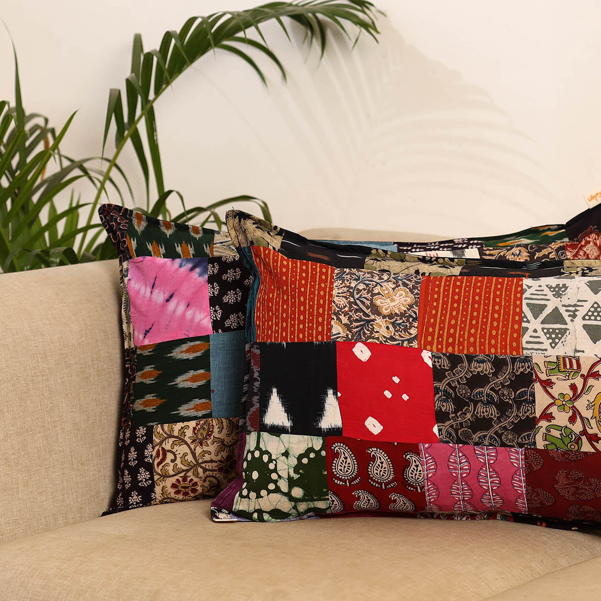 Multicolor - set of 2 patchwork pillow covers 94