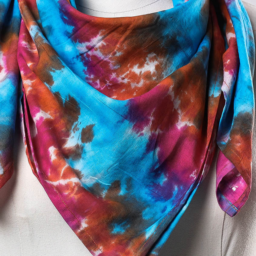 Shibori Tie-Dye Cotton Scarf Online at iTokri.com