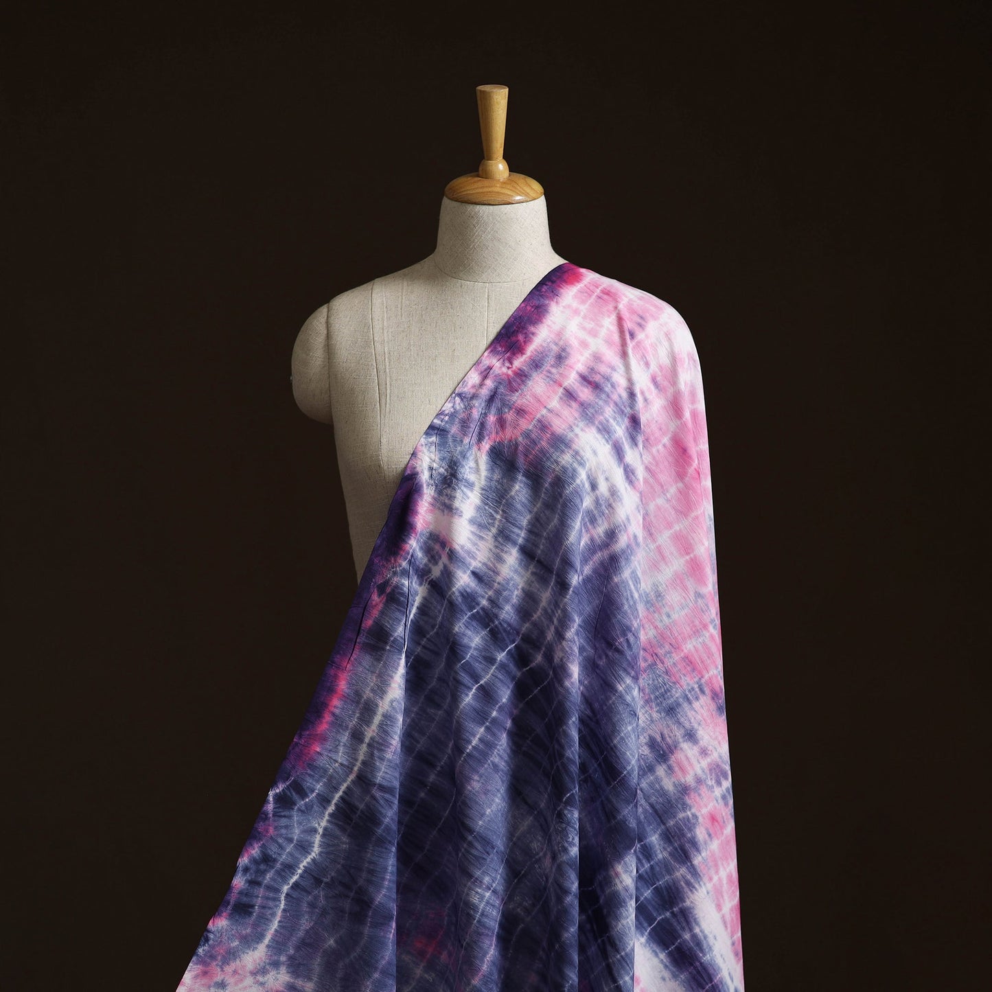 Shibori tie-dye pure mul cotton fabric 10 - handcrafted