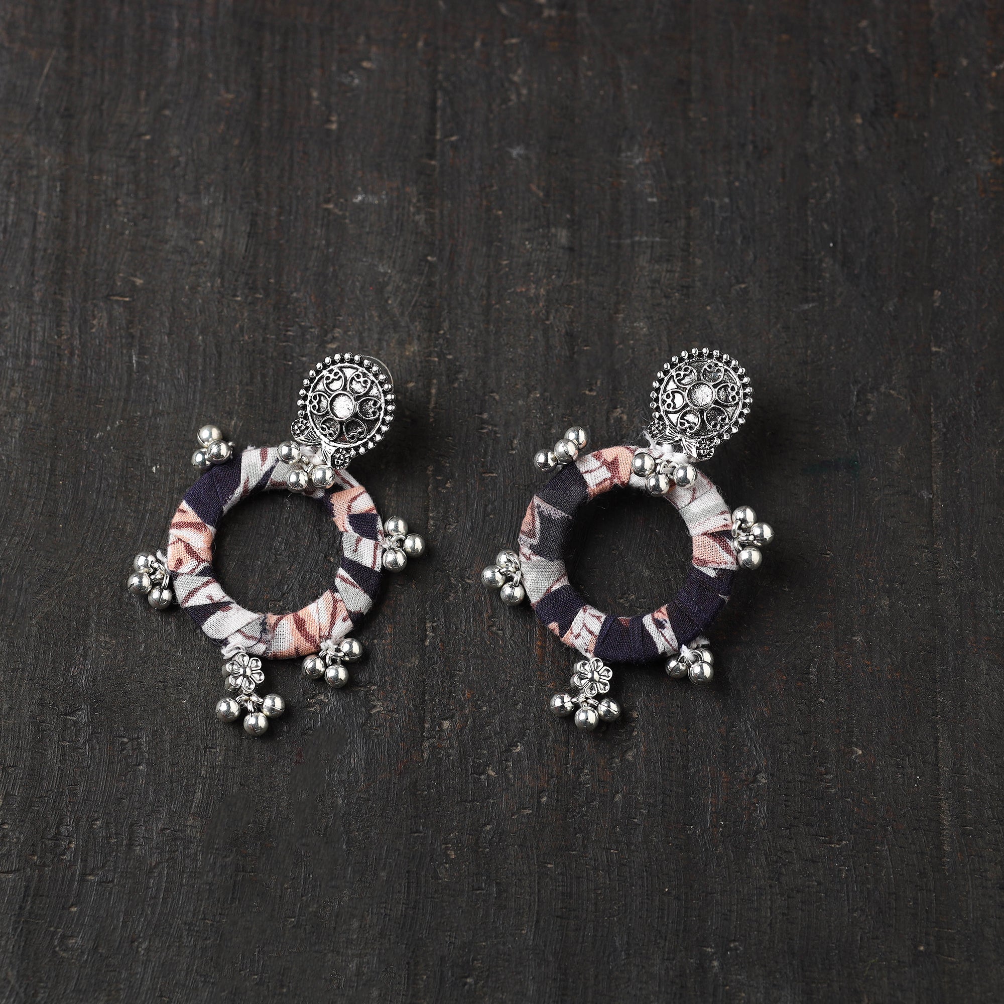 Black - Rupashi Handcrafted GS Fabart Earrings
