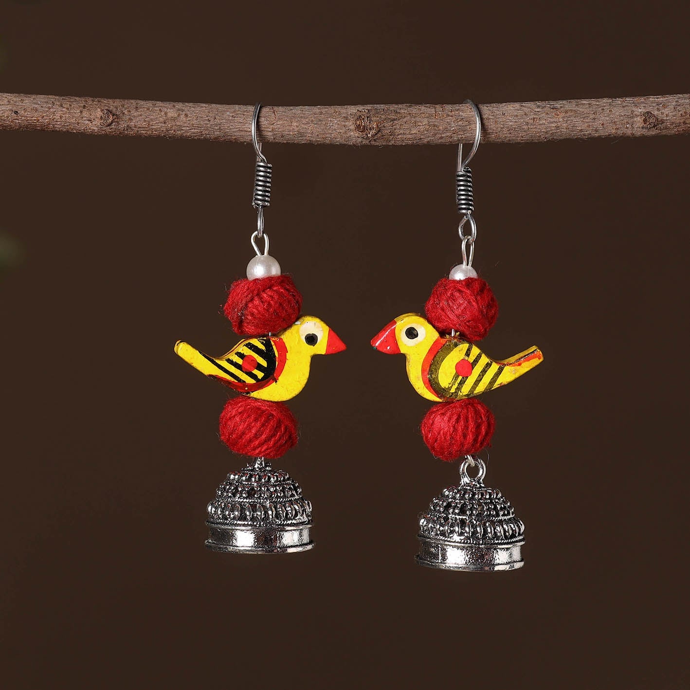 Suhani German Silver Jhumki Earrings