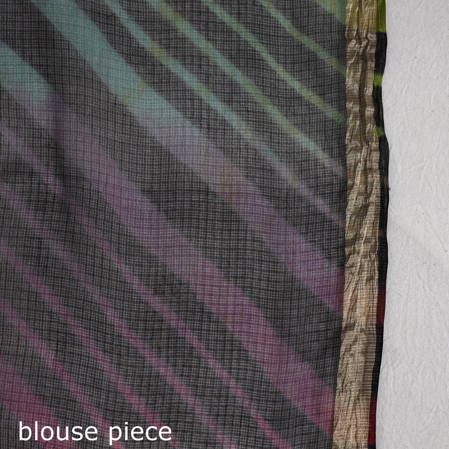 Leheriya Tie-Dye Kota Doria Silk Saree