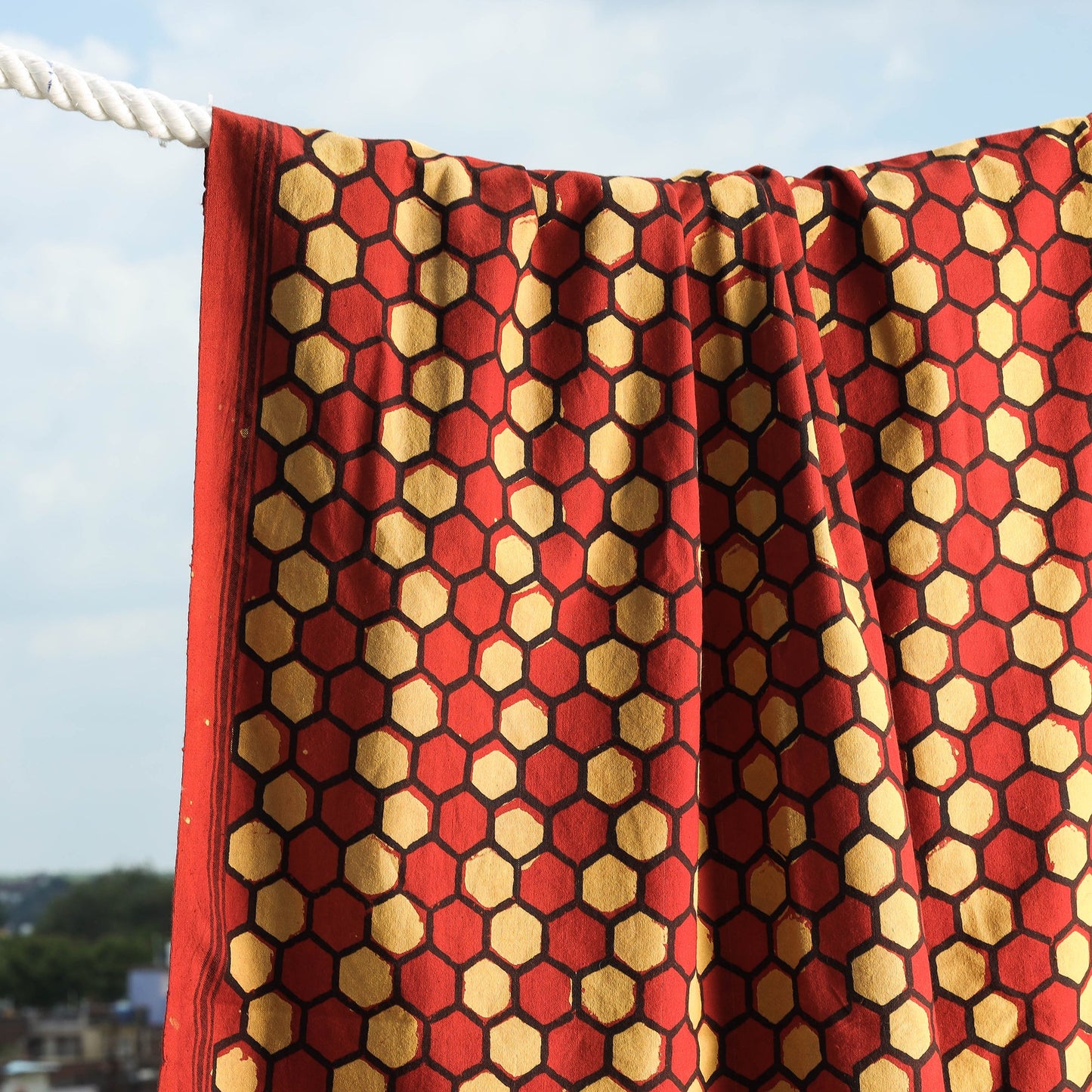 Traditional Pipad Block Printed Pure Handloom Cotton Towel
