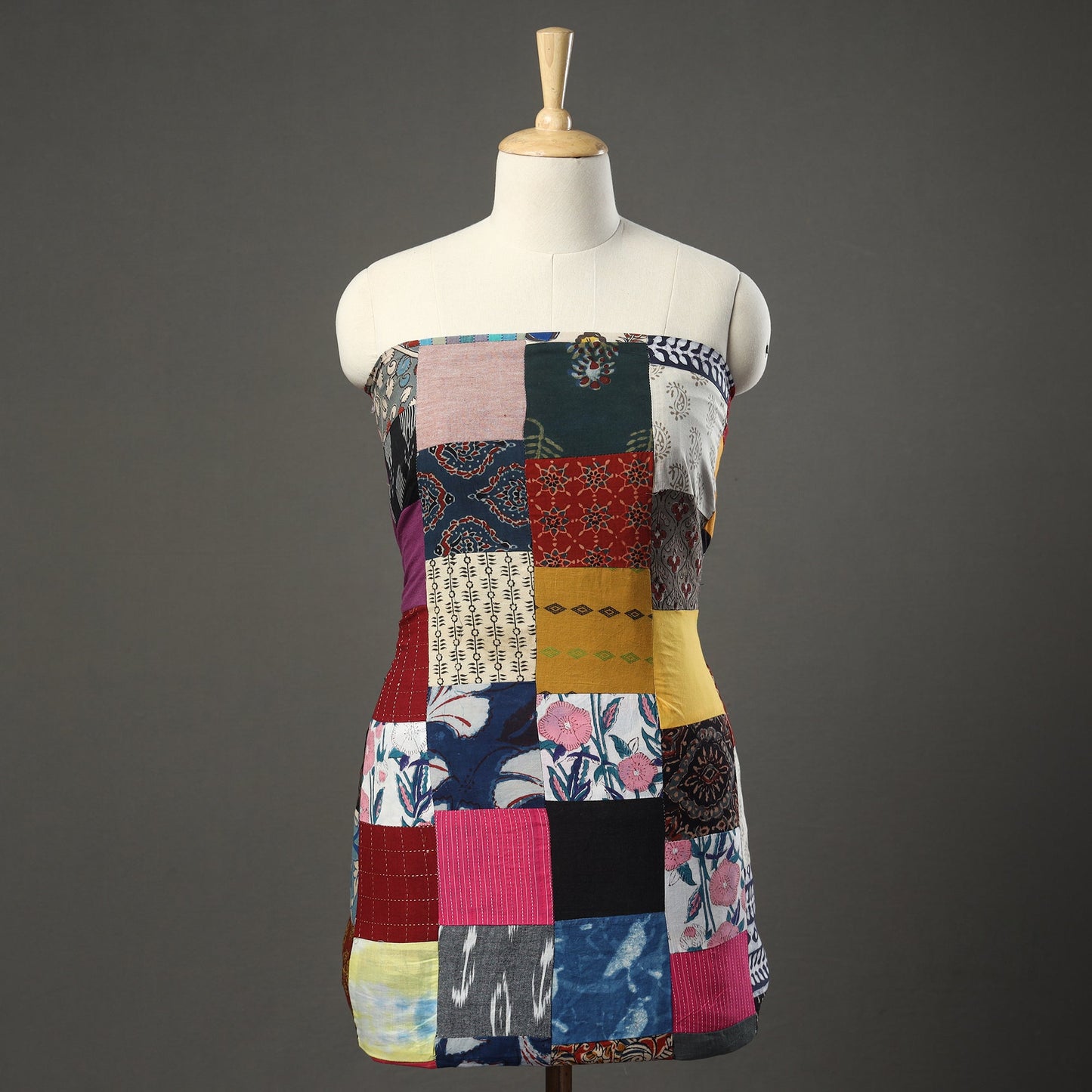Tukdi Kaam Patchwork Cotton Kurta Material - (3.1 meter) 21