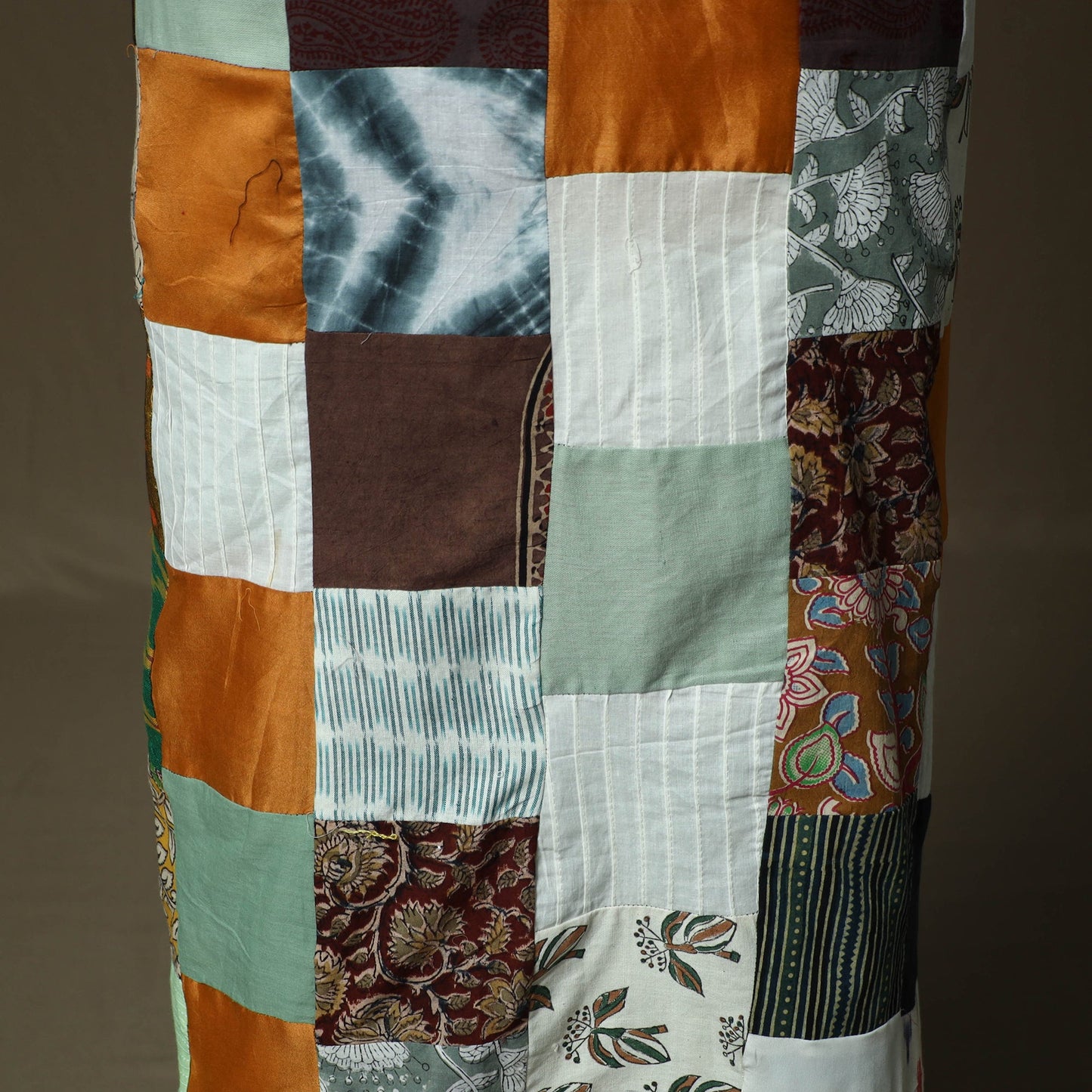 Multicolor - tukdi patchwork cotton unstitched kurta
