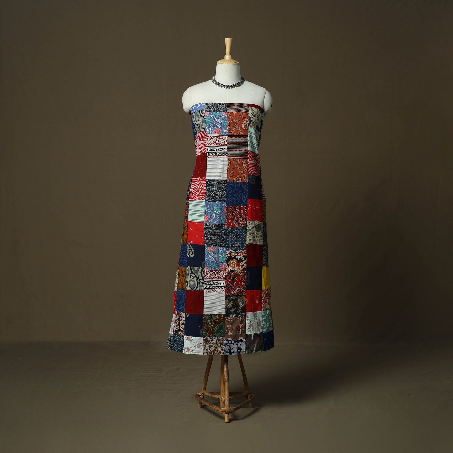 Multicolor - tukdi patchwork cotton unstitched kurta