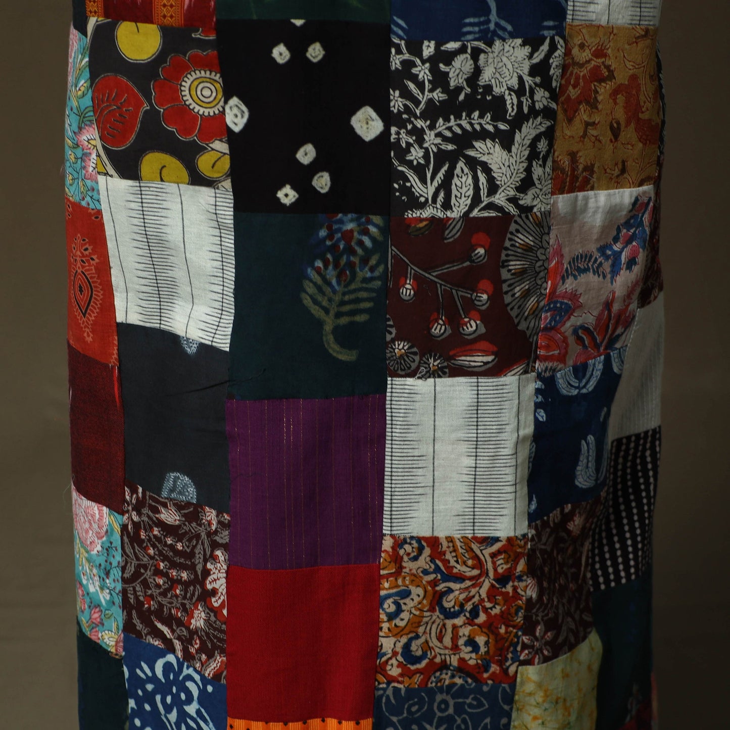 Multicolor - tukdi patchwork cotton unstitched kurta