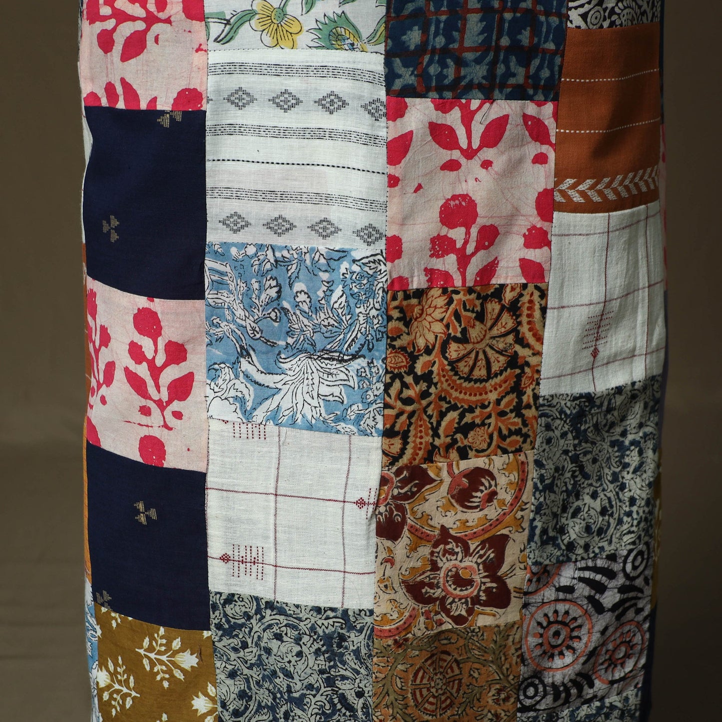 Multicolor - tukdi patchwork cotton unstitched kurta