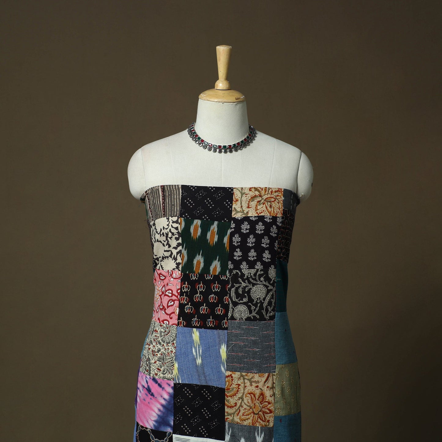 Multicolor - tukdi patchwork cotton unstitched kurta