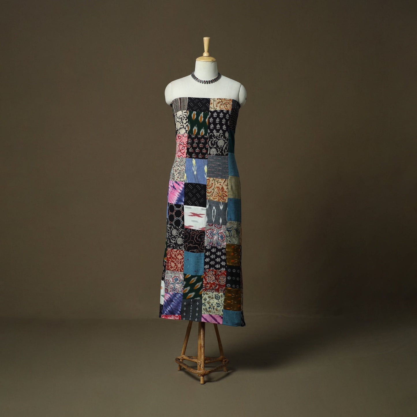 Multicolor - tukdi patchwork cotton unstitched kurta