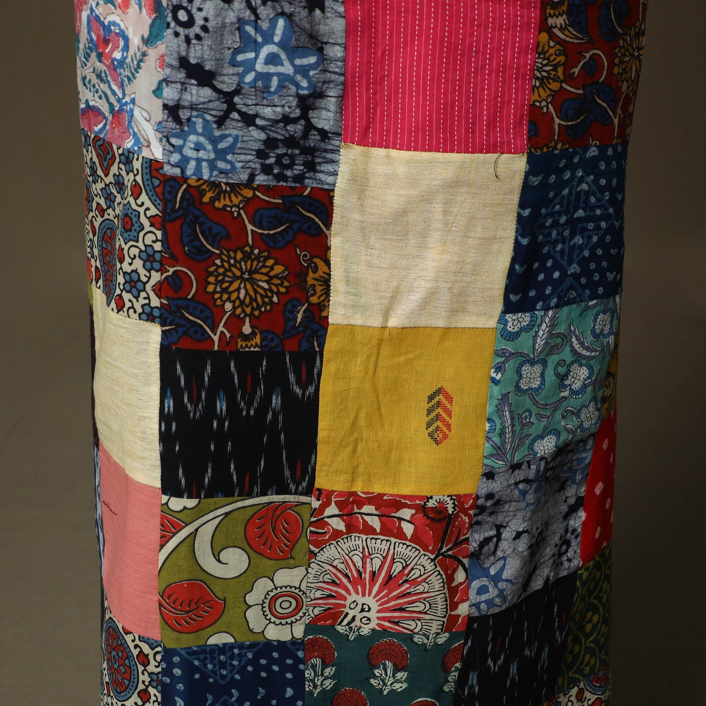 Multicolor - tukdi patchwork cotton unstitched kurta