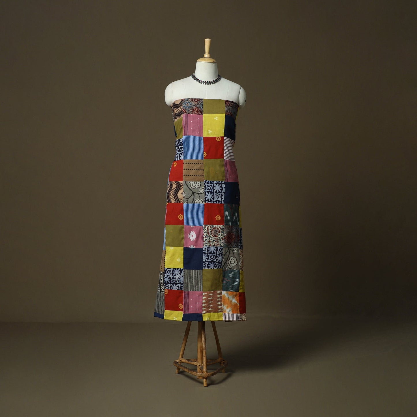 Multicolor - tukdi patchwork cotton unstitched kurta