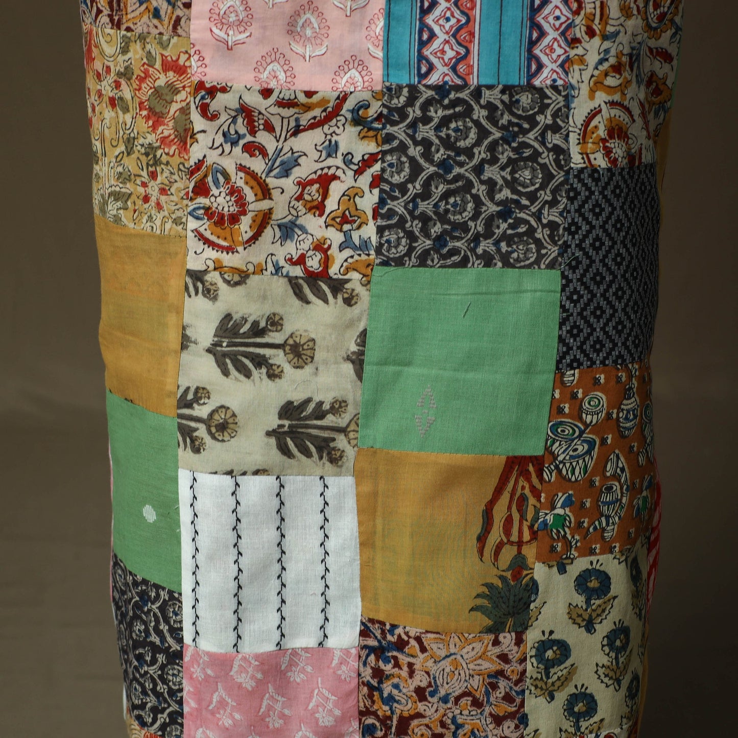 Multicolor - tukdi patchwork cotton unstitched kurta