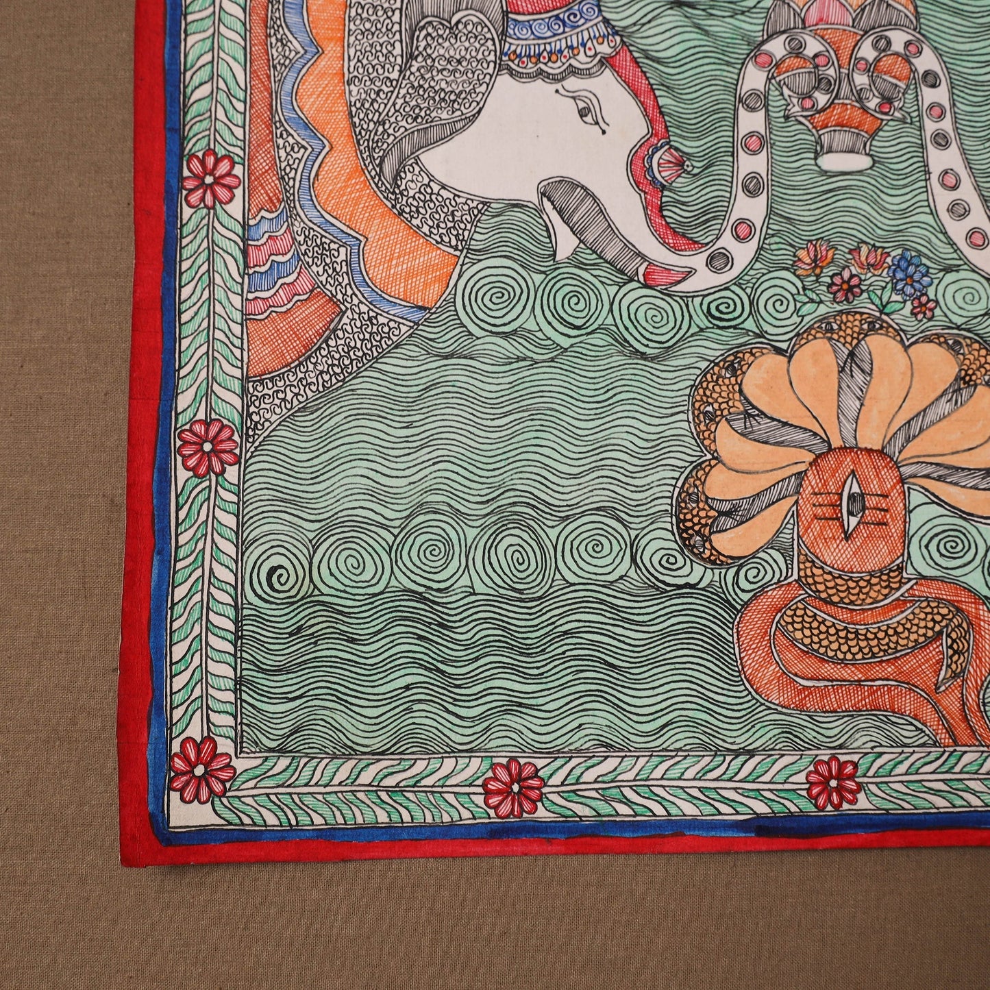 Handpainted madhubani painting by hira devi (11 x 15 in) 30