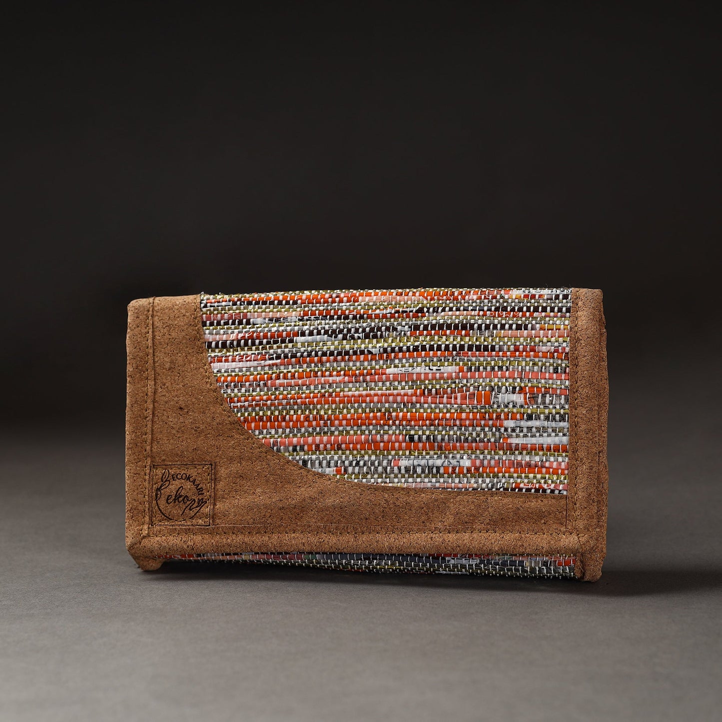 Multicolor Upcycled Weave Handcrafted Clutch