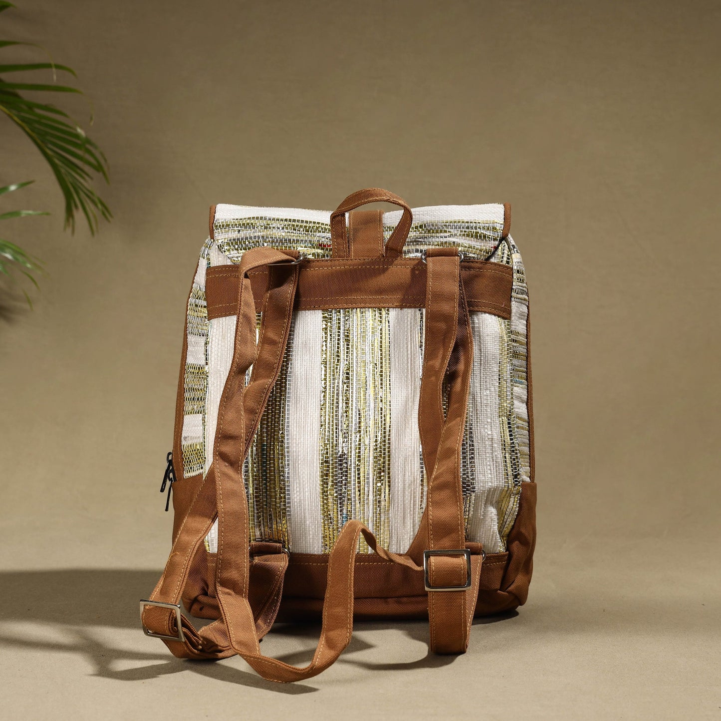 Upcycled Weave Handcrafted Laptop Backpack