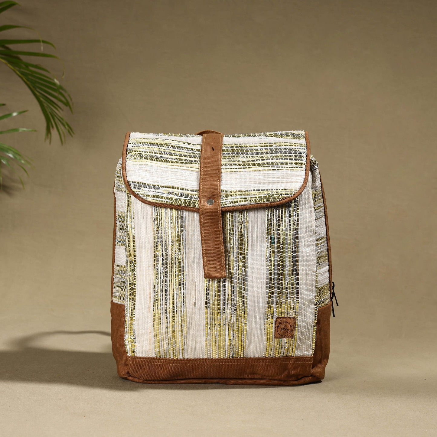 Upcycled Weave Handcrafted Laptop Backpack