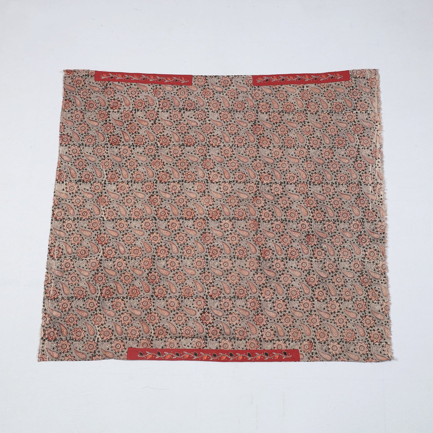 Buy Zardozi Hand Embroidered Kalamkari Cotton Blouse Piece Online at iTokri.com
