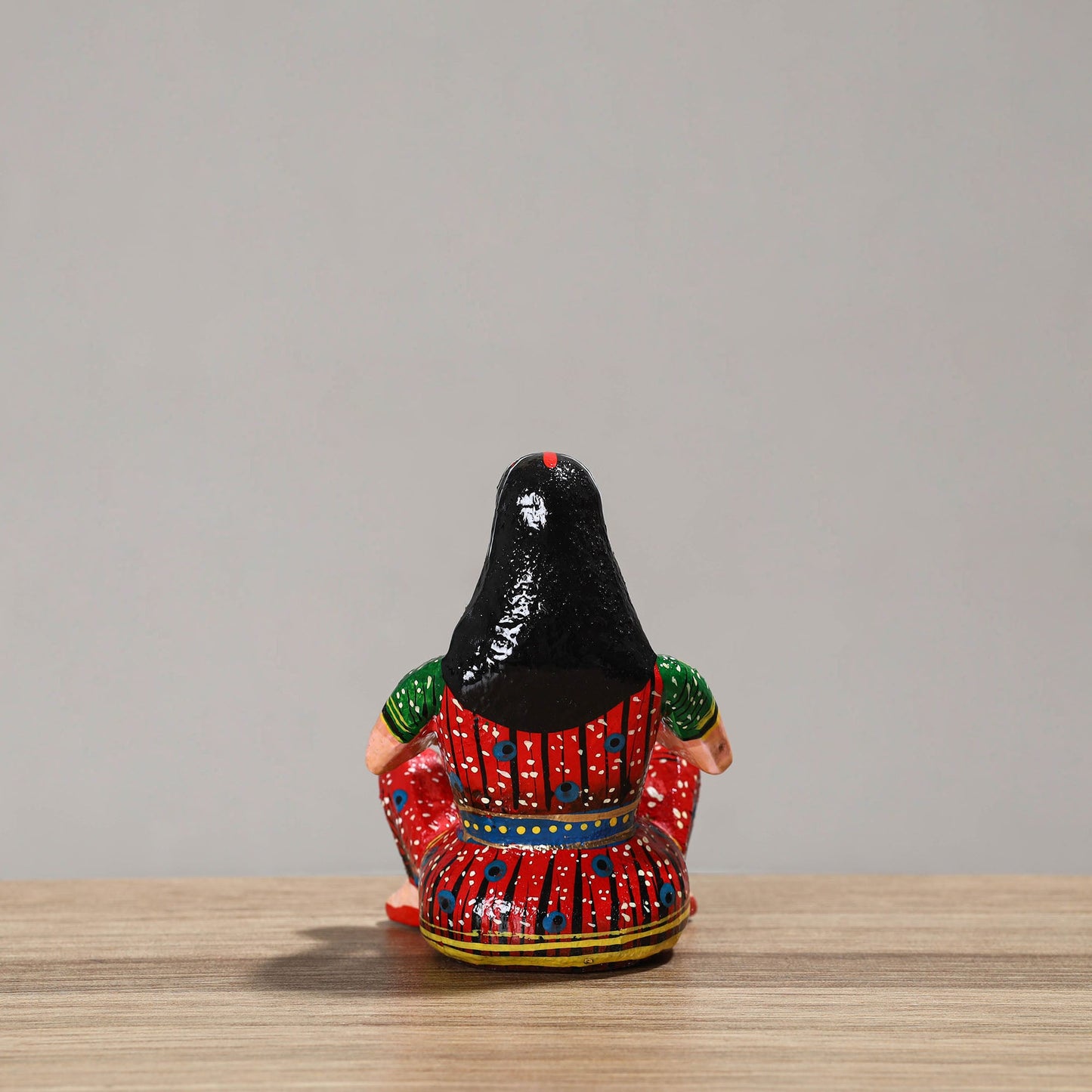 Musician (Female) - Banaras Handpainted Wooden Toy / Home Decor Item 52