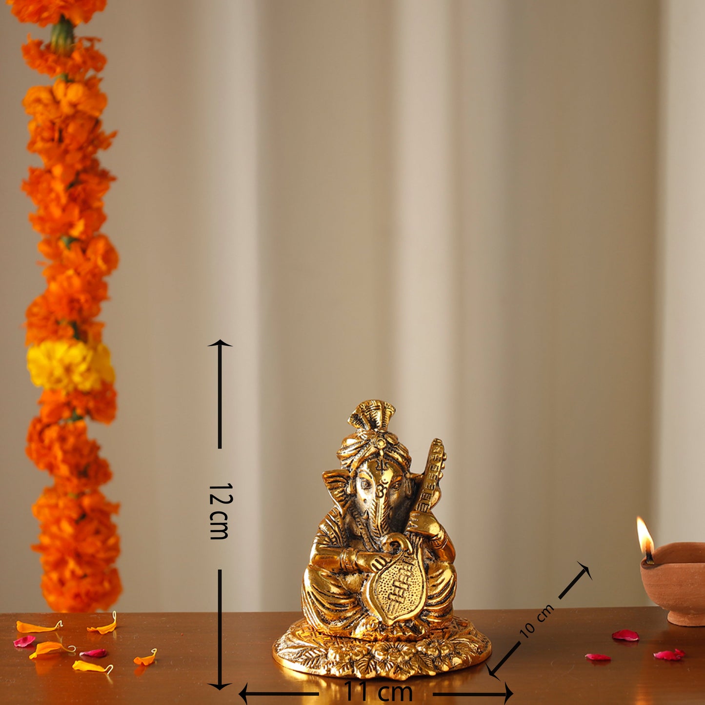 Musician Ganesha - Handmade God Idol