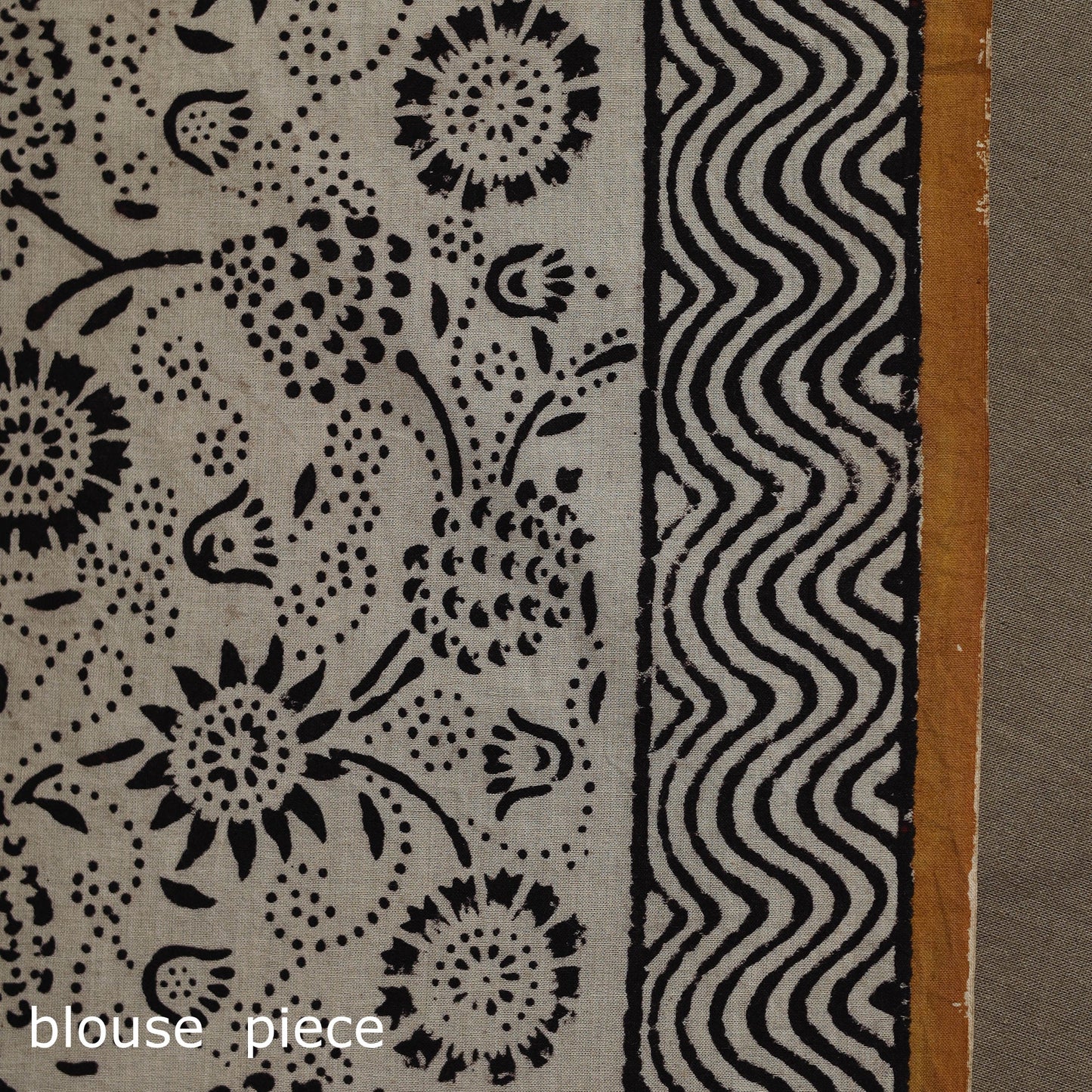 Natural dyed hand block print pure mul cotton bagru saree