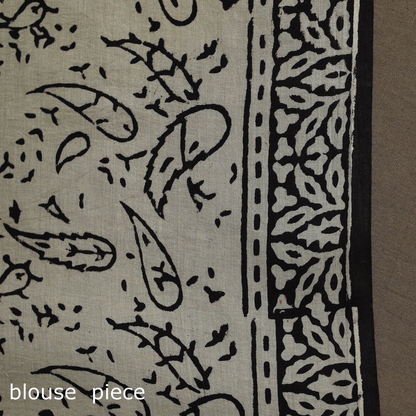 Natural dyed hand block print pure mul cotton bagru saree