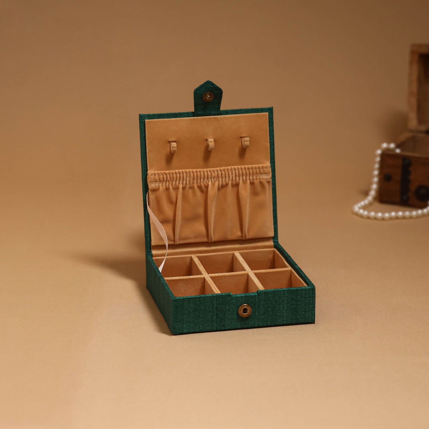 Natural dyed handpainted kalamkari jewellery box 18