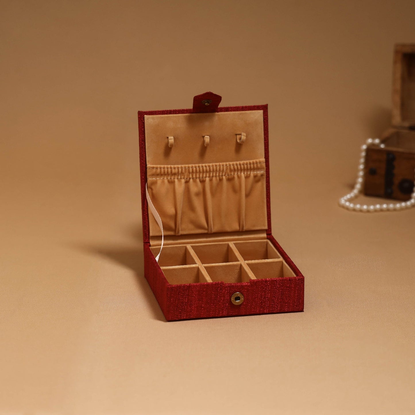 Natural dyed handpainted kalamkari jewellery box 20