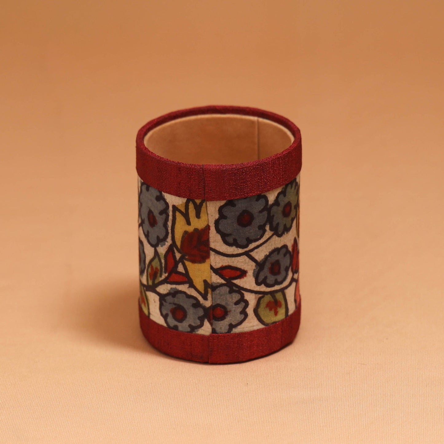 Natural dyed handpainted kalamkari pen stand 21