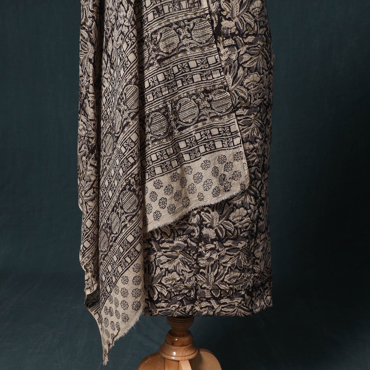 Natural dyed kalamkari hand block print cotton 2pc