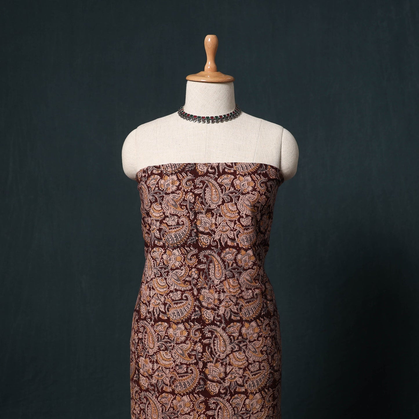 Natural dyed kalamkari hand block print cotton 2pc