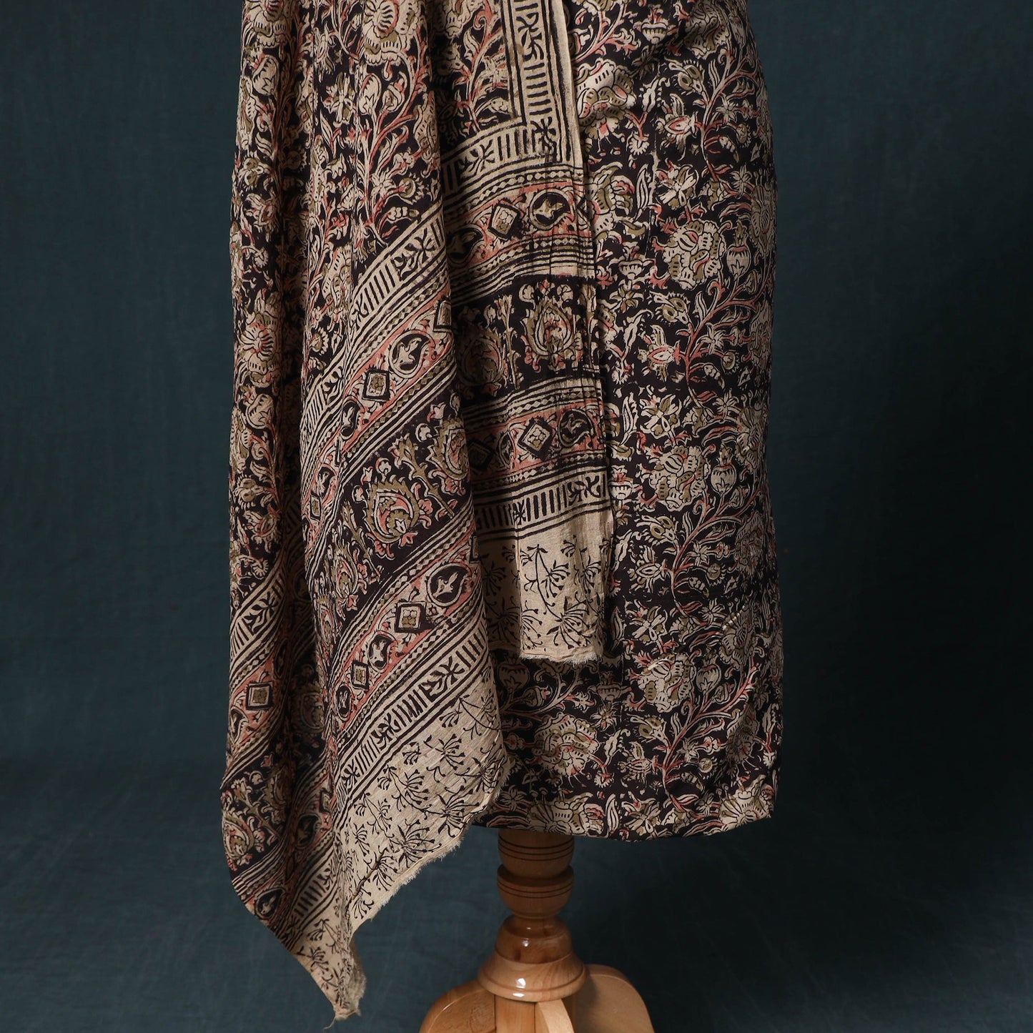 Natural dyed kalamkari hand block print cotton 2pc