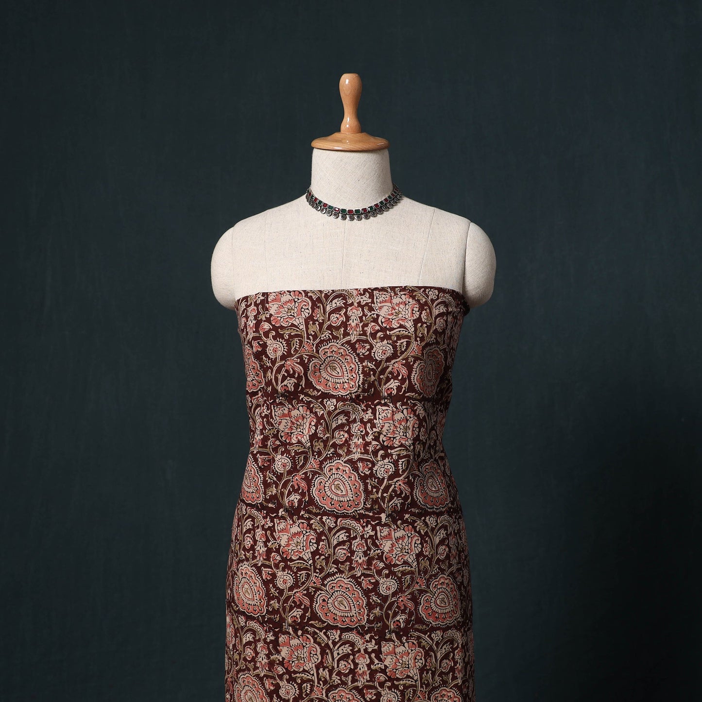 Natural dyed kalamkari hand block print cotton 2pc