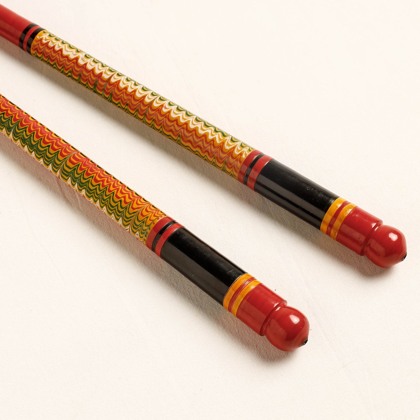 Handmade Lacquered Wooden Garba Dandiya Sticks