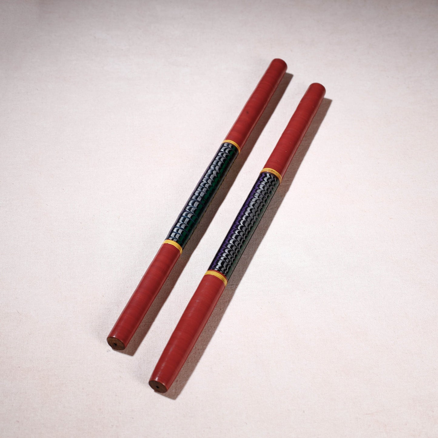 Handmade Lacquered Wooden Garba Dandiya Sticks