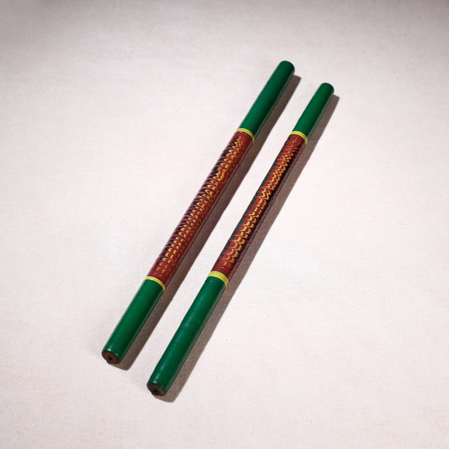 Handmade Lacquered Wooden Garba Dandiya Sticks