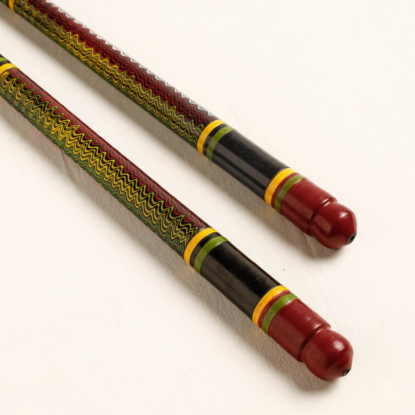 Handmade Lacquered Wooden Garba Dandiya Sticks