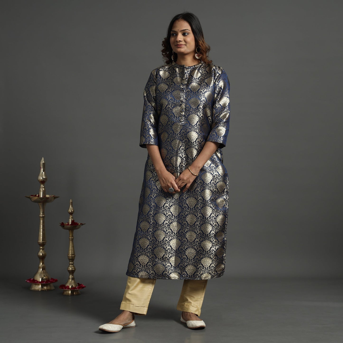 Banarasi Silk Kurta with Pant Set