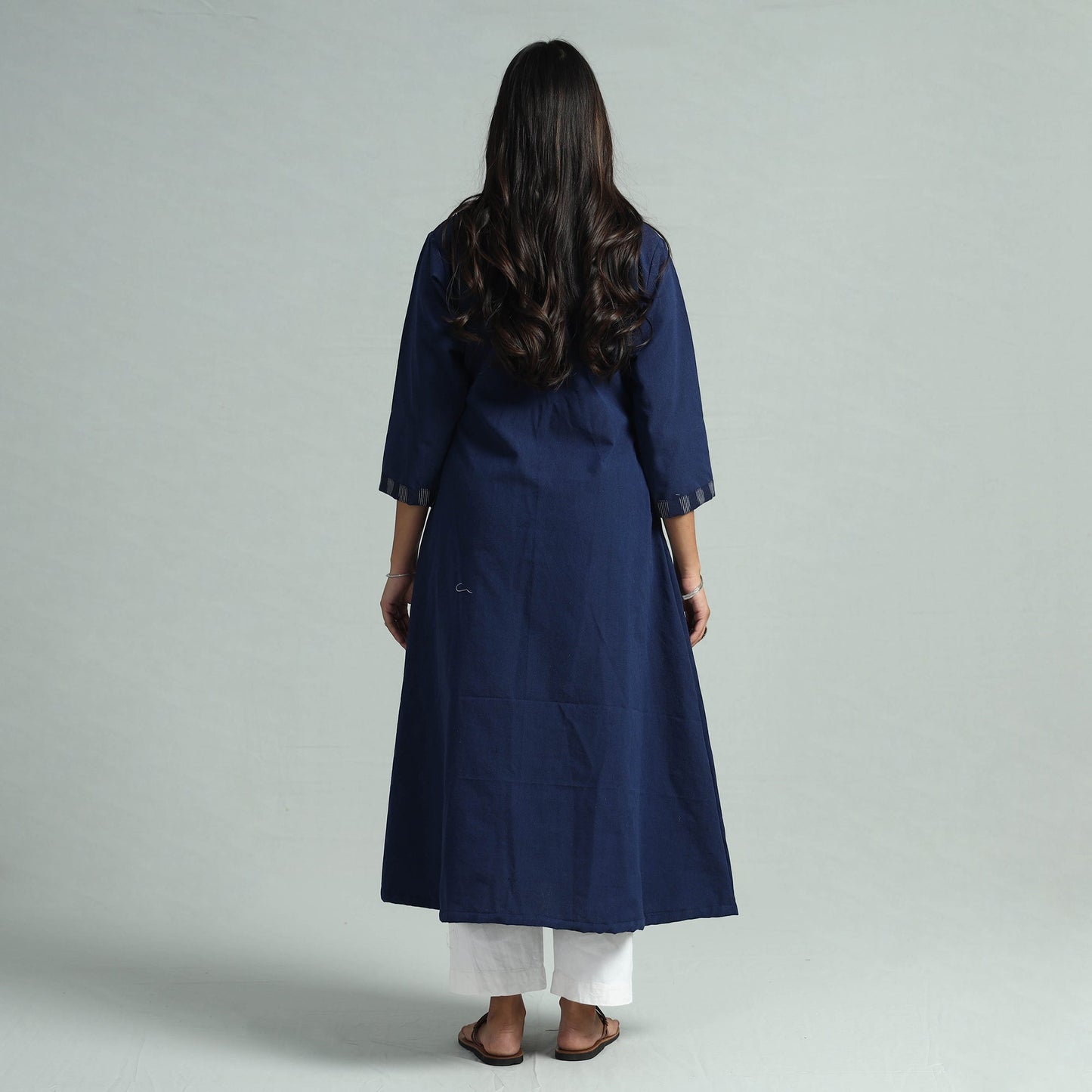 Buy Jhiri Handloom Cotton Ikat Patchwork Long Kurta Online l iTokri.com