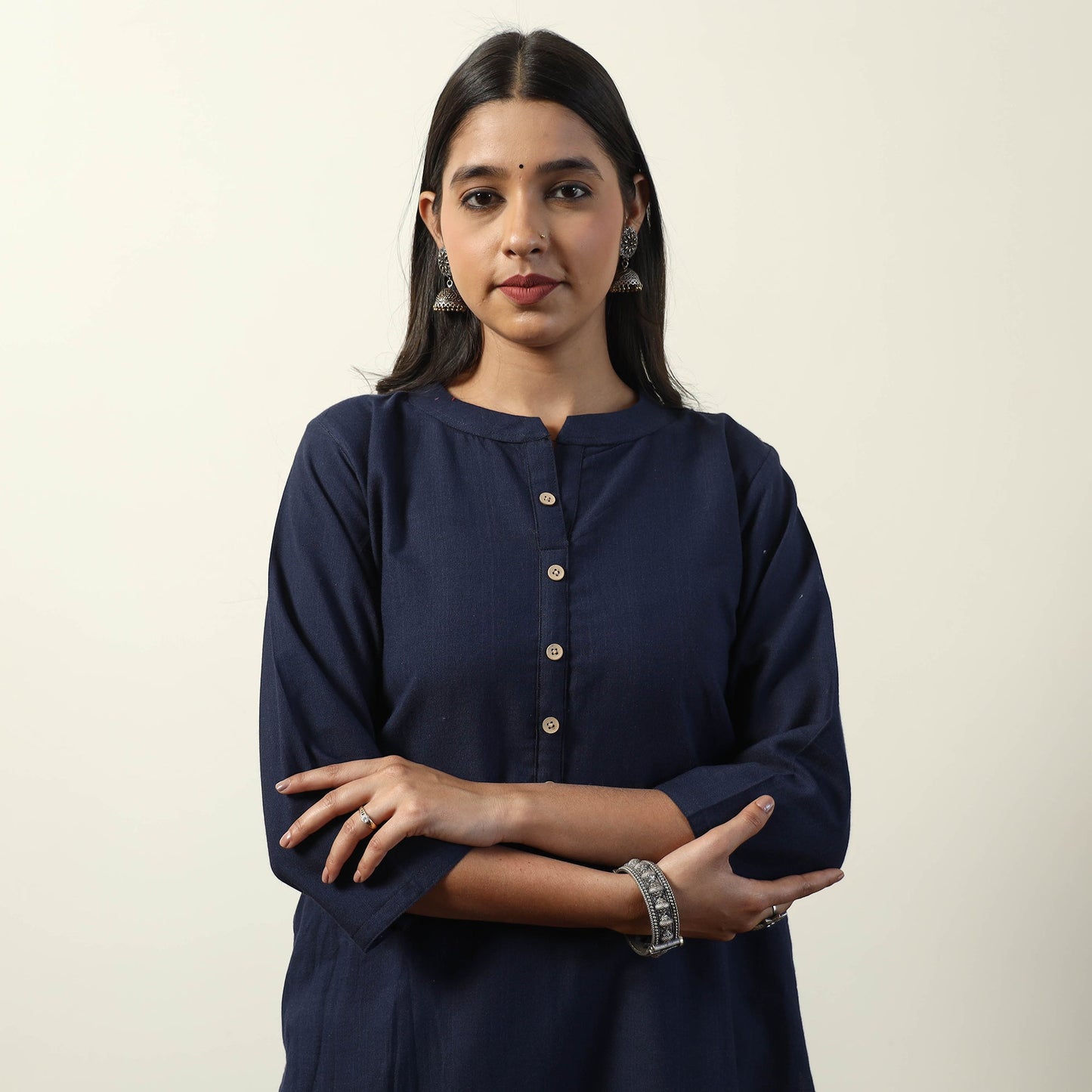 Buy Jhiri Handloom Cotton Straight Long Kurta Online l iTokri.com