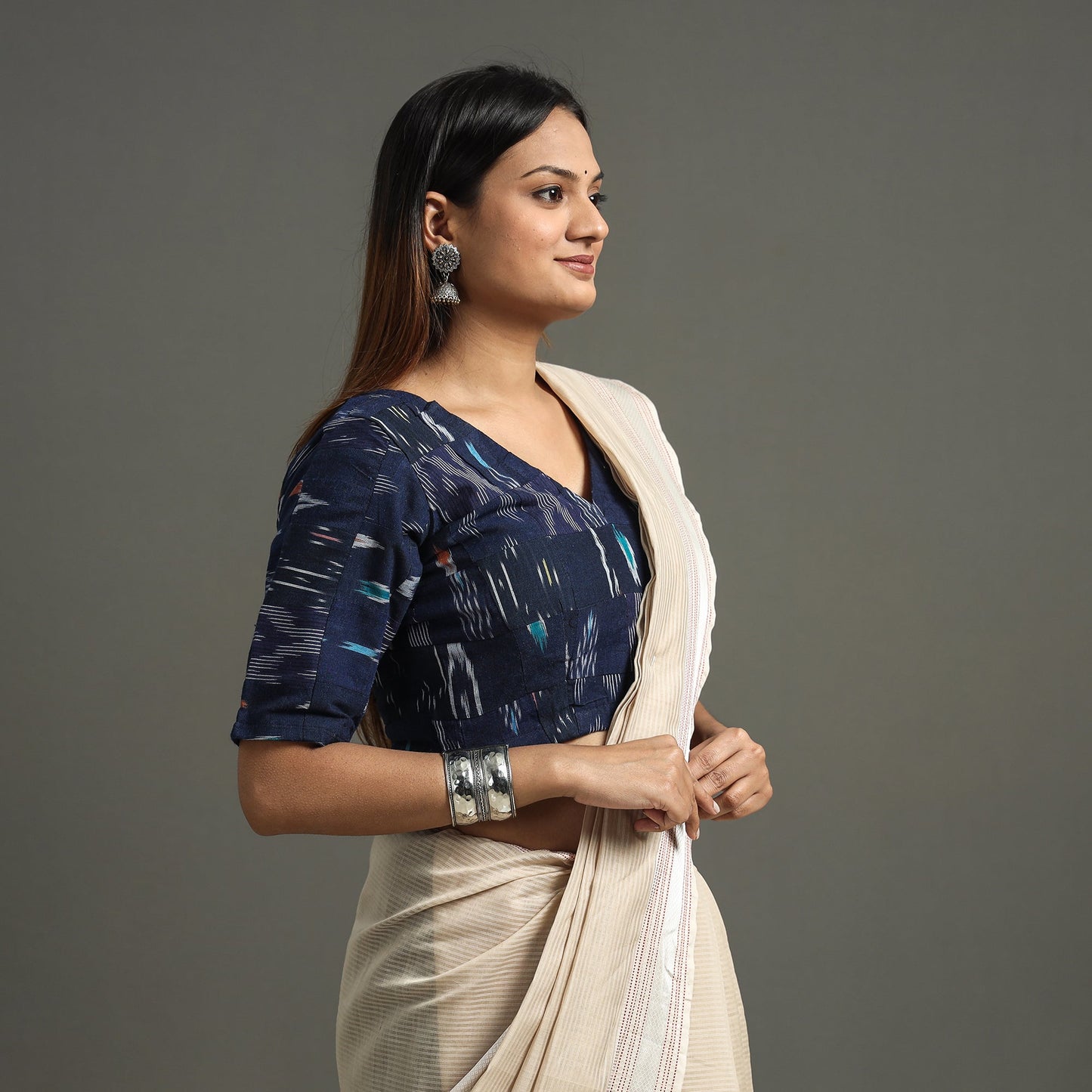 Pochampally Ikat Stitched Blouse