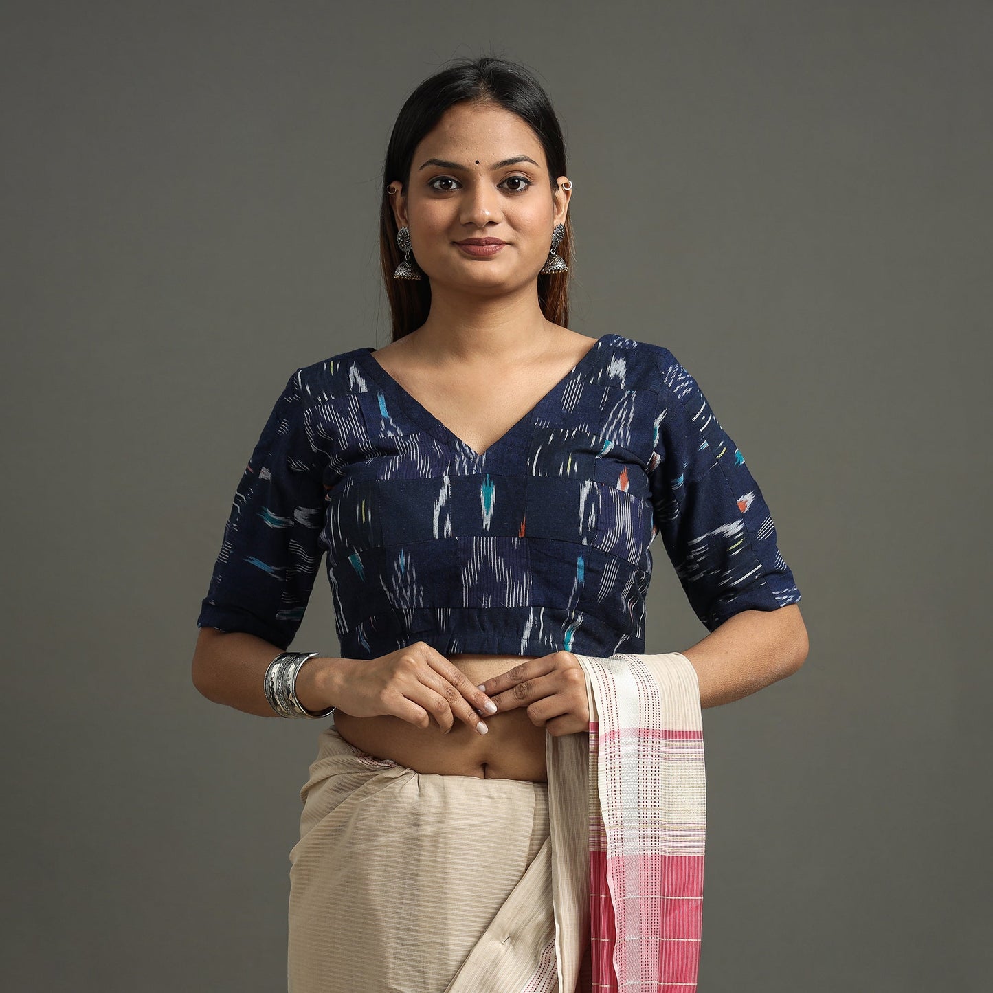 Pochampally Ikat Stitched Blouse