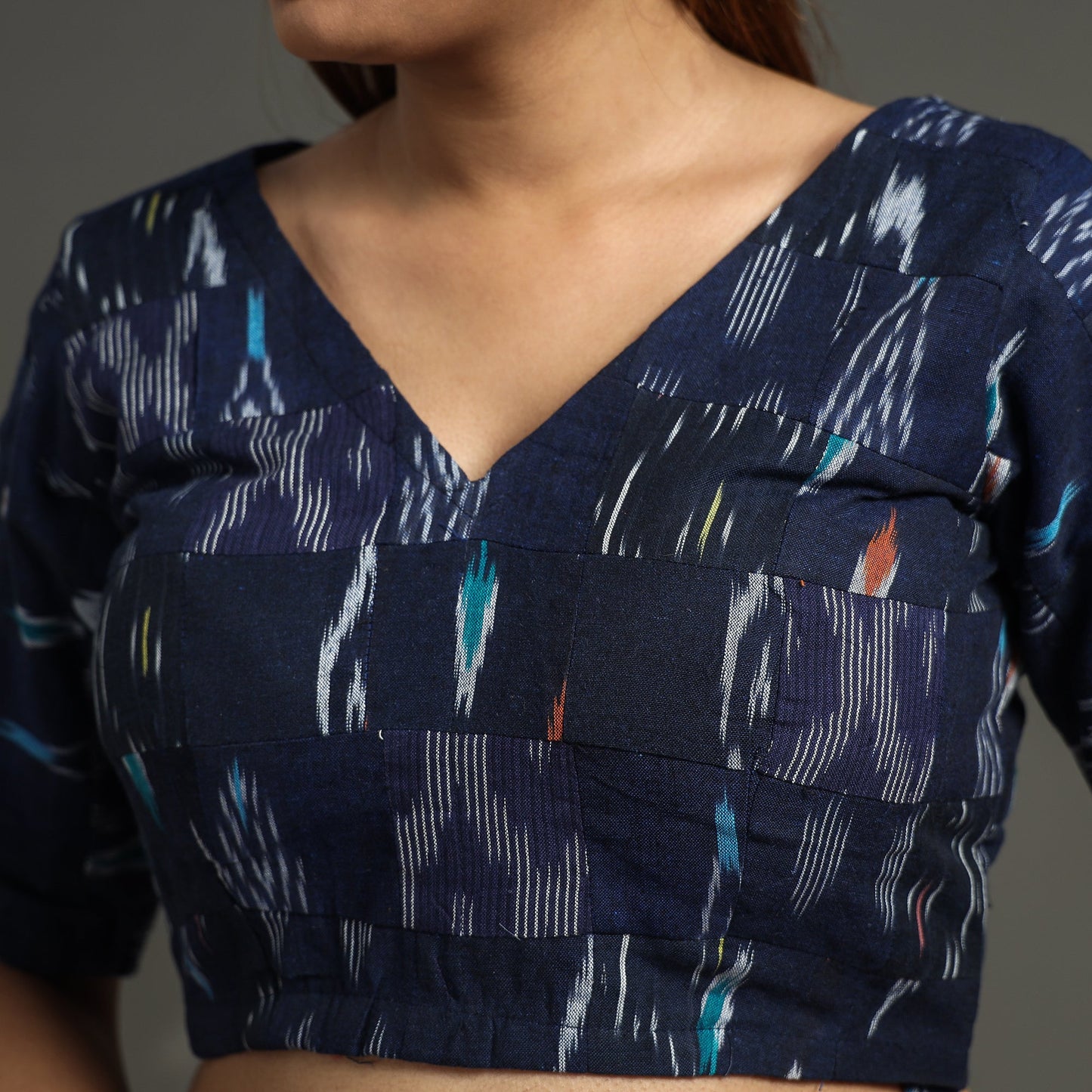 Pochampally Ikat Stitched Blouse
