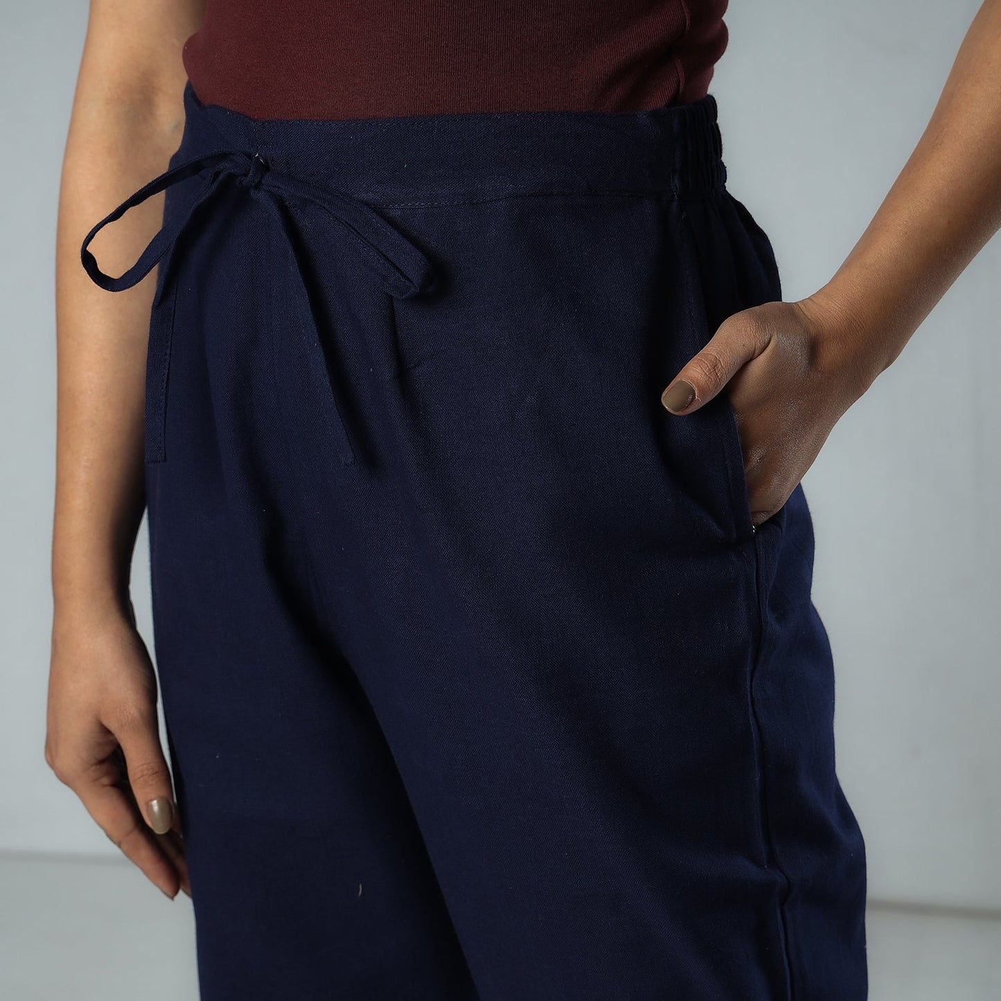 Plain Dyed Cotton Relaxed Fit Pant Online at iTokri.com