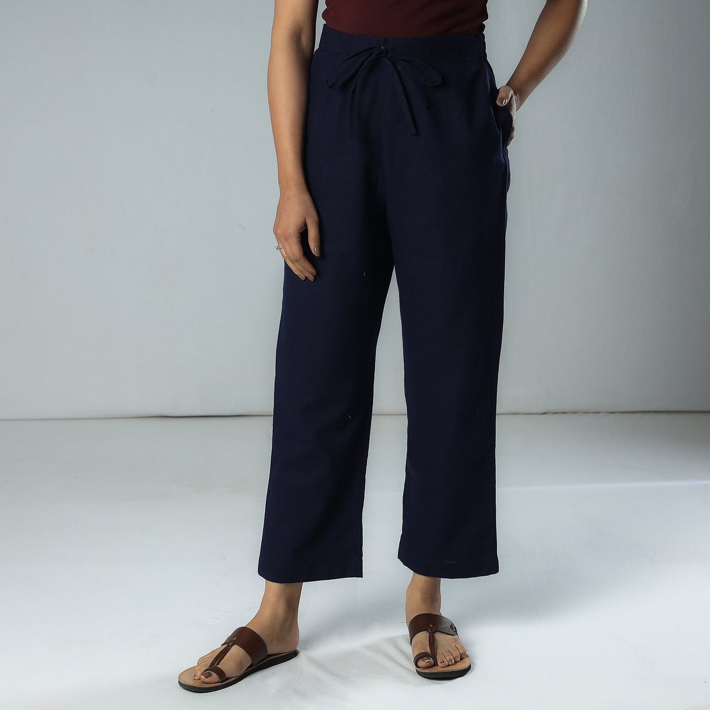 Plain Dyed Cotton Relaxed Fit Pant Online at iTokri.com
