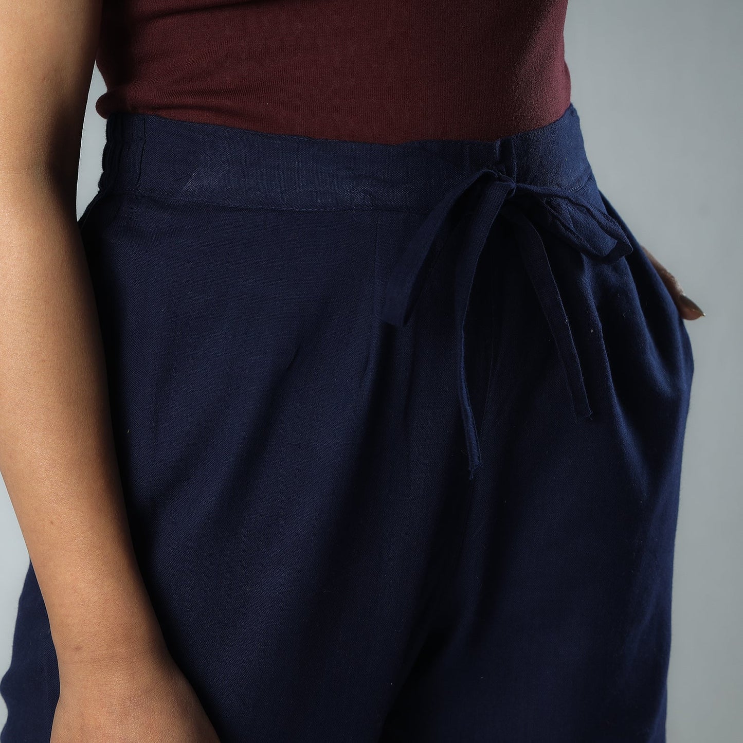 Plain Dyed Cotton Relaxed Fit Pant Online at iTokri.com