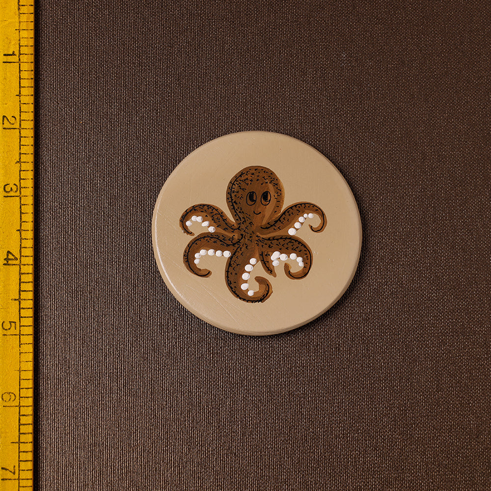 Octopus - Handpainted Terracotta Fridge Magnet