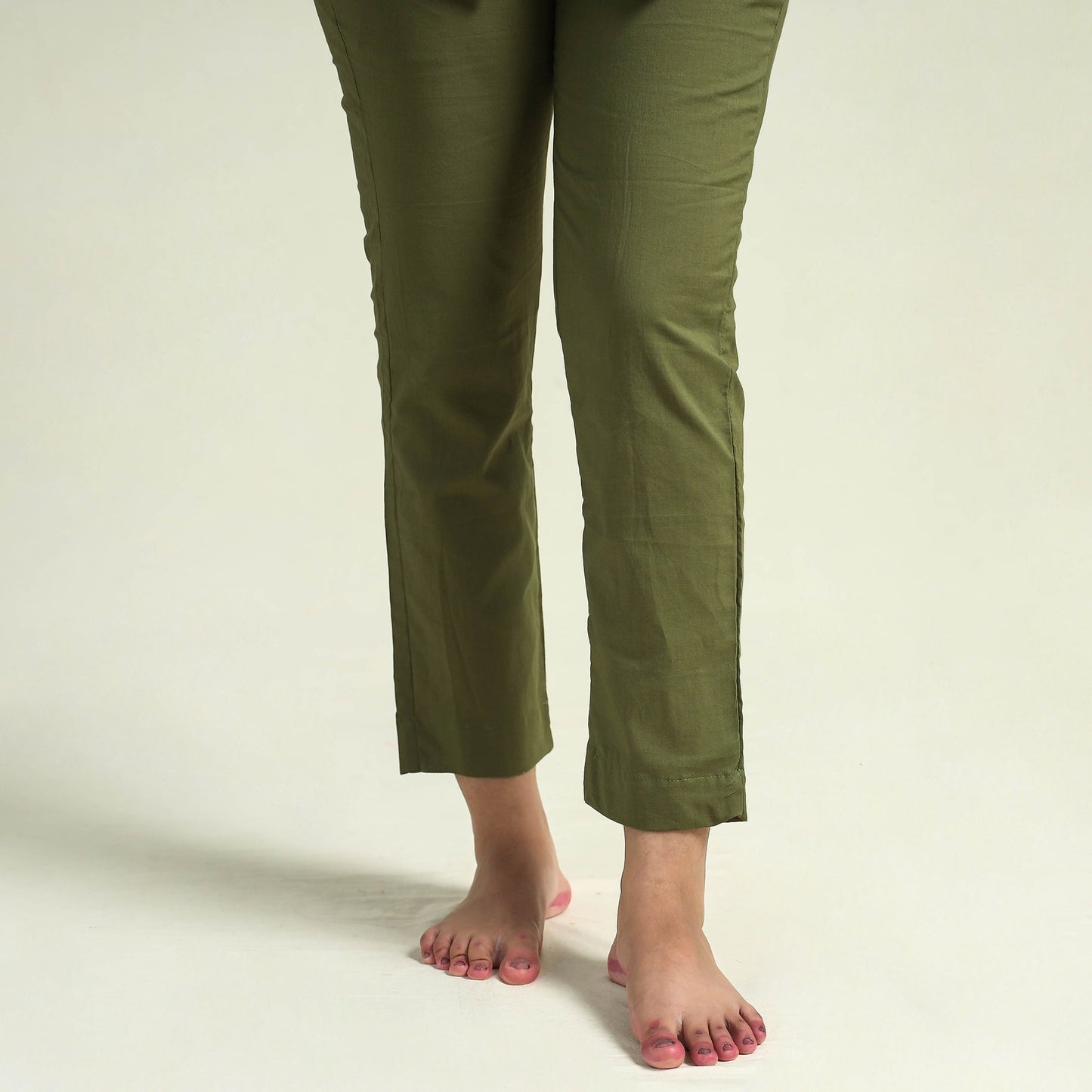 Olive green - plain dyed cotton co-ord set - handcrafted