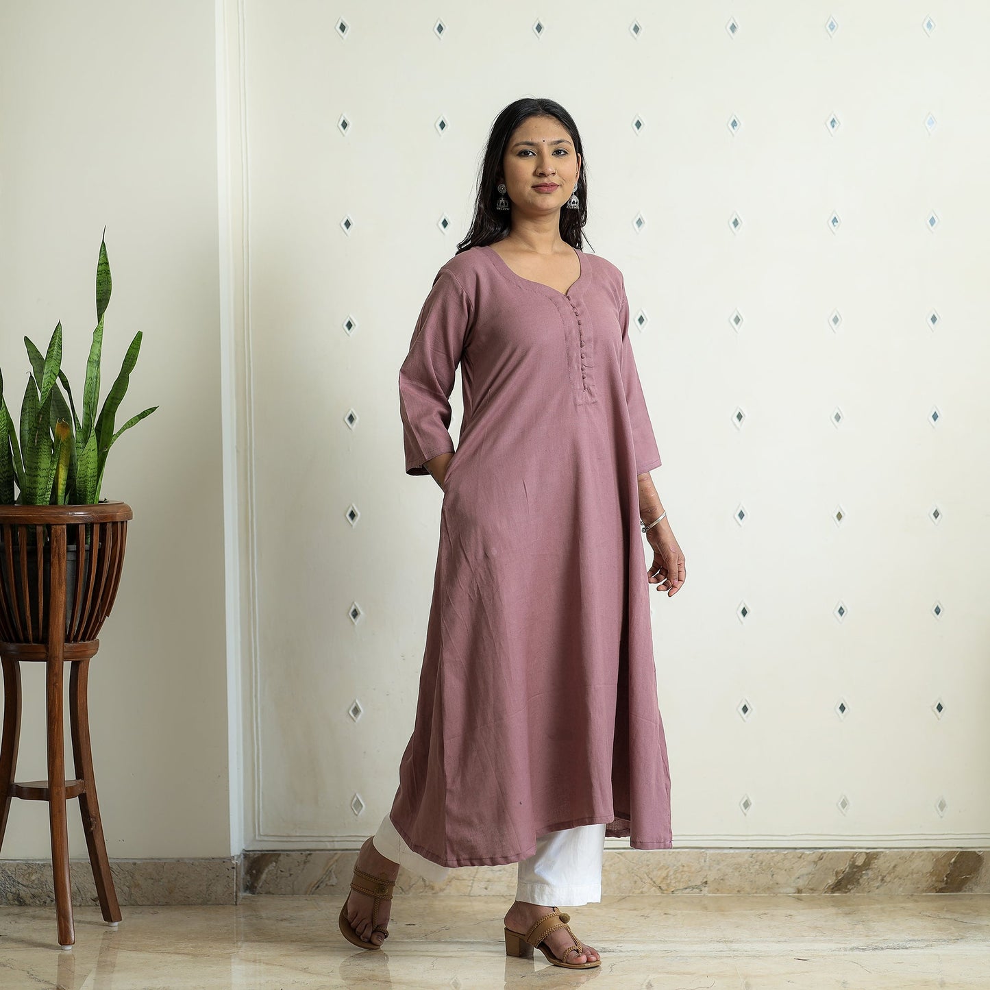 Plain Flex Cotton Kurta