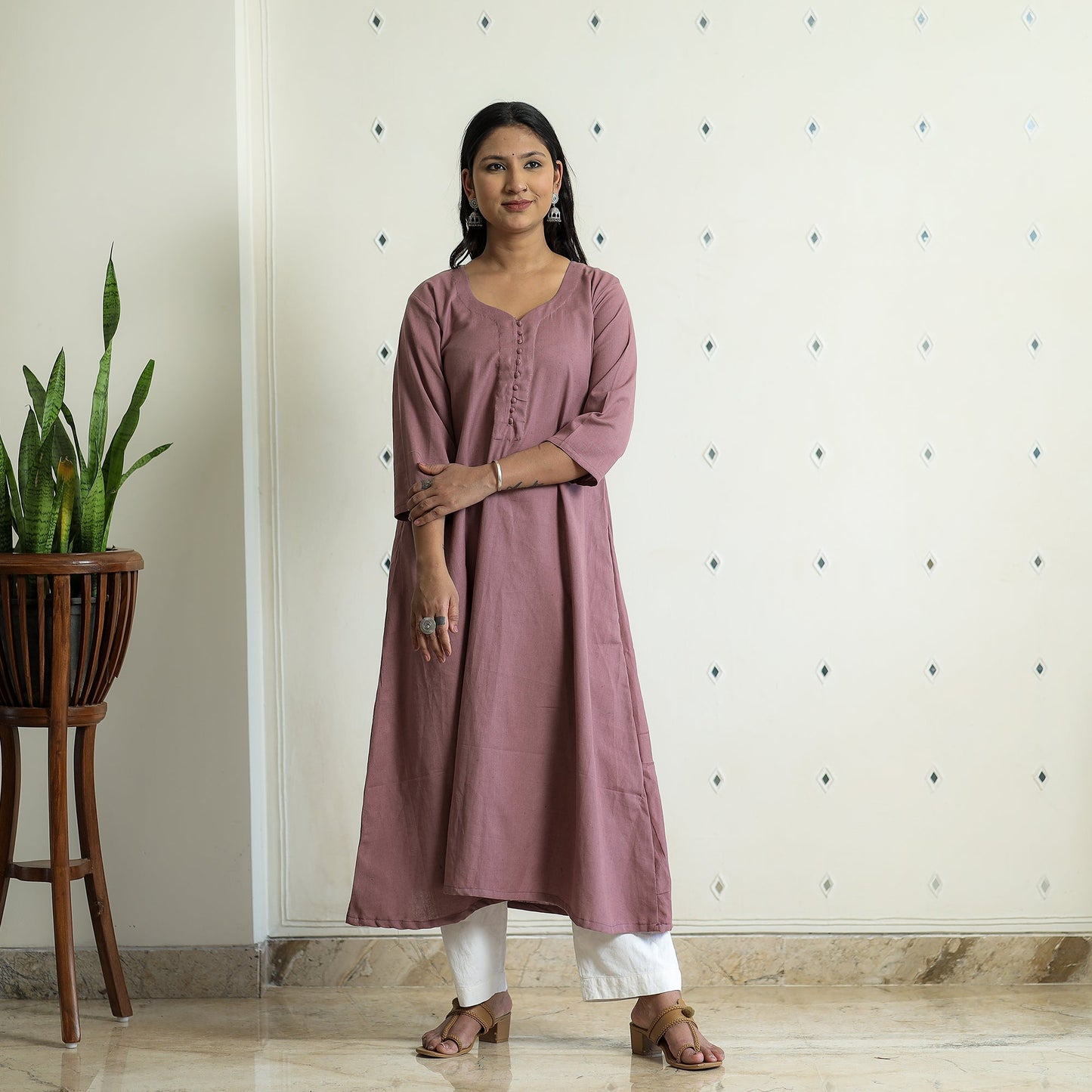 Plain Flex Cotton Kurta